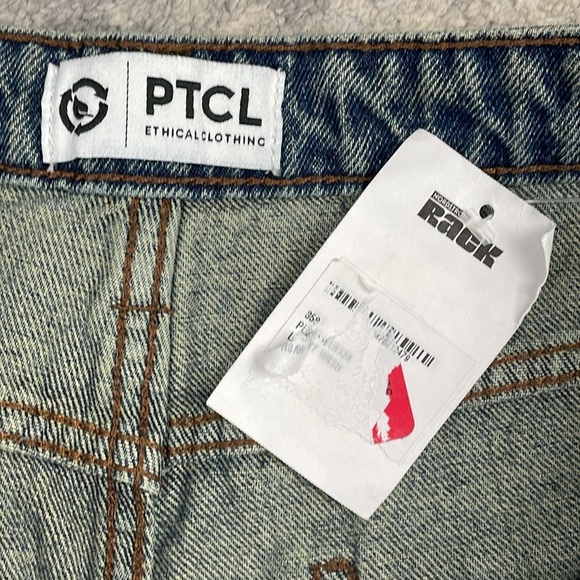 NWT PTCL High Rise Cut Off Denim Jean Shorts Beachy Classic Sz 30 - Picture 5 of 11